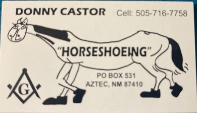 Donny Caster Horse Shoeing